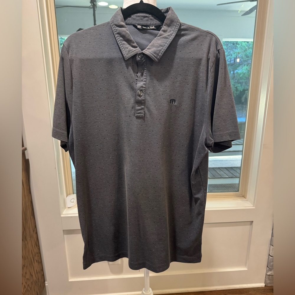 Travis Mathew Men's Gray Polo Shirt size L